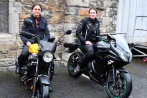Female motorcyclists join Garda BikeSafe at Dublin Castle